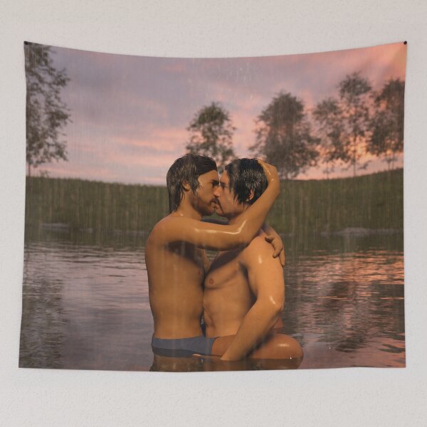 Item preview, Kiss in the Rain designed and sold by RexRedLGBTQ.