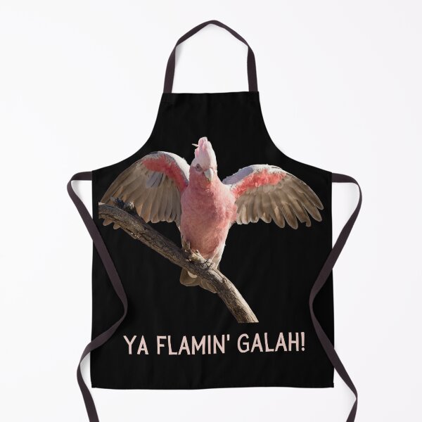 Item preview, Ya flamin galah (You flaming galah). Photograph of pink and grey galah and light colour text. designed and sold by JellyBeenzz.