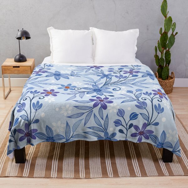 Item preview, Vintage Blue Floral Pattern designed and sold by EVERTEESLOVER.