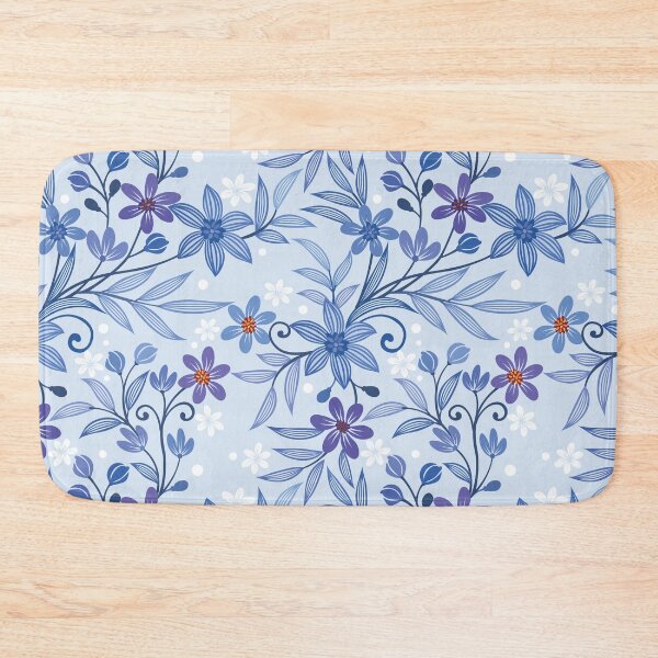 Item preview, Vintage Blue Floral Pattern designed and sold by EVERTEESLOVER.