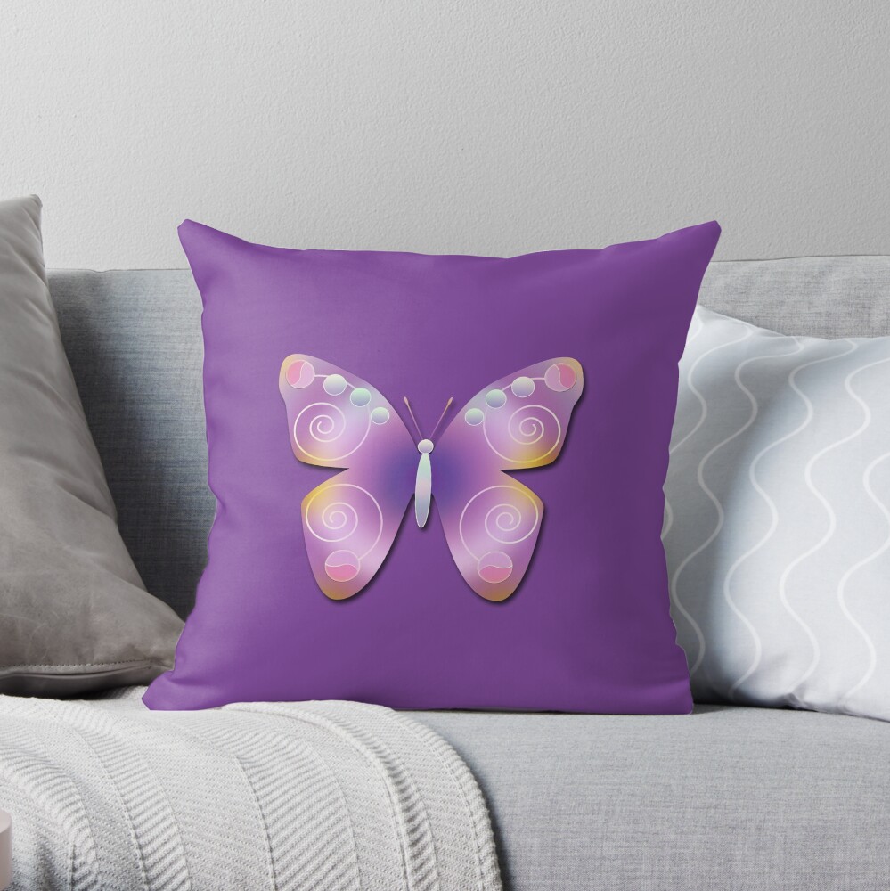 Butterfly Fantasy Throw Pillow