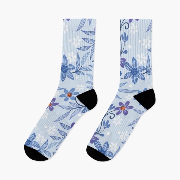 Item preview, Vintage Blue Floral Pattern designed and sold by EVERTEESLOVER.
