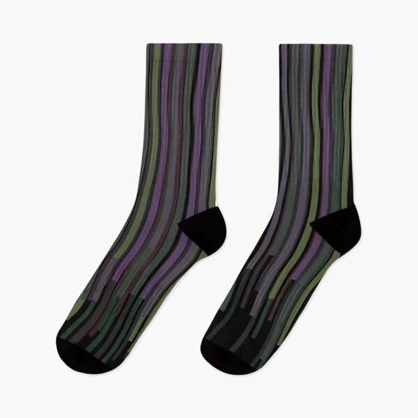 Item preview, Dark Thick Vertical Lines Fringe (Black) designed and sold by Petra Rosa.