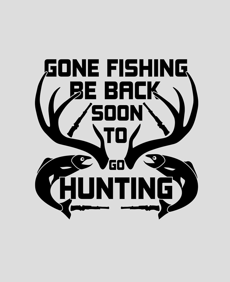 gone fishing be back soon to go hunting ,fishing gifts for men ,birthday  gift,hunting gifts ,funny gift,hunter gift,fisher gift | iPad Case & Skin