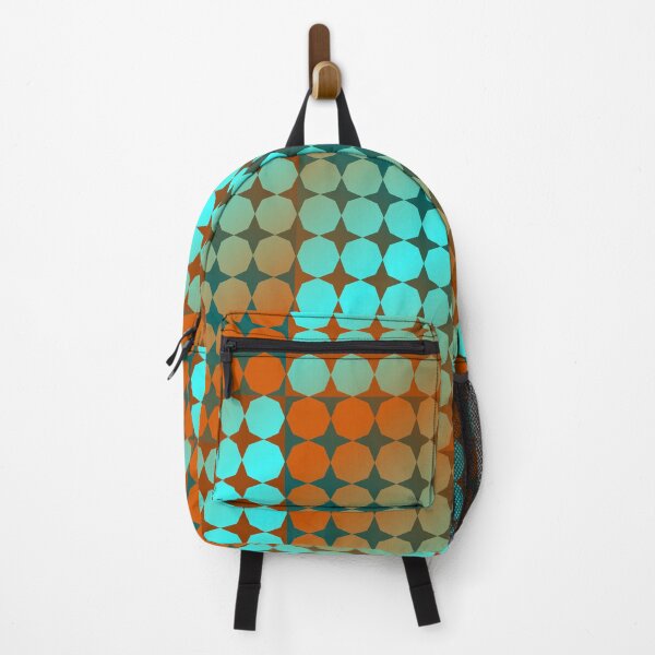 Item preview, Octagons Cyan Orange Ombre designed and sold by Shapes-Mania.