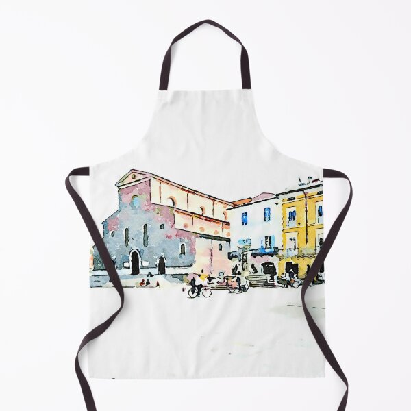 Item preview, Square with church and buildings designed and sold by Giuseppe Cocco.