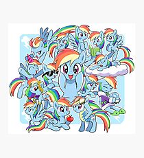 Every Rainbow Dash EVER Photographic Print