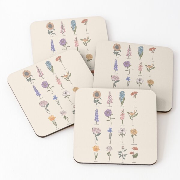 Item preview, Flowers name botanic collection designed and sold by mirtoth.