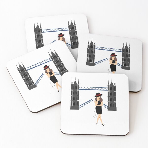 Item preview, Woman in mini dress and the London bridge designed and sold by Kristellabeauty.