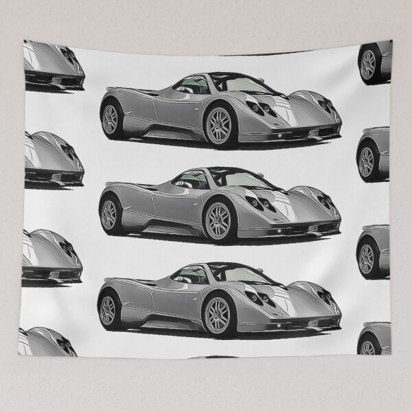 Item preview, Pagani Zonda C12S Supercar Racing Cartoon designed and sold by Auto-Prints.