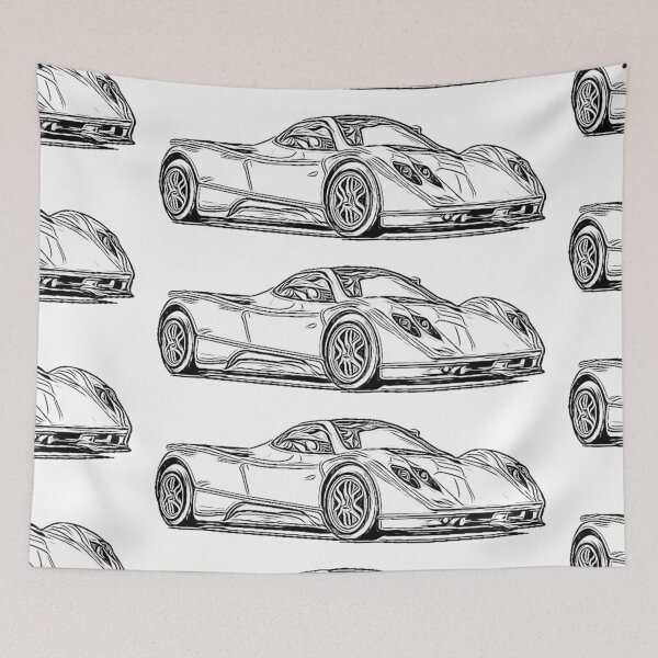 Item preview, Pagani Zonda C12S Supercar Racing Wireframe designed and sold by Auto-Prints.