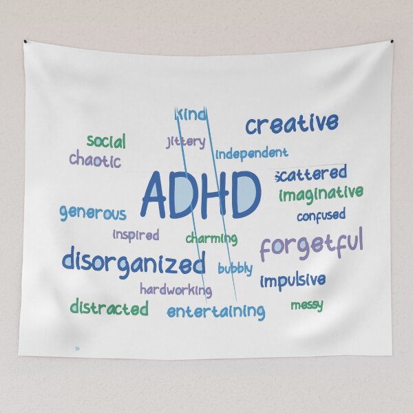 Aperçu de l'œuvre Every person with ADHD Positivity créée et vendue par SpunkSociety.