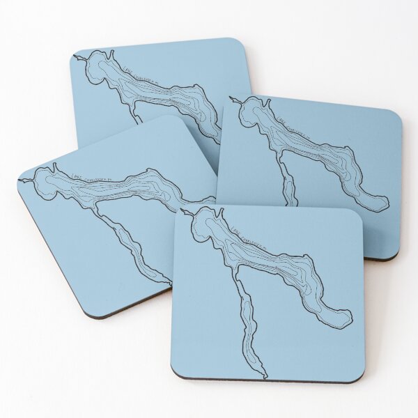 Item preview, Lake Charlevoix, Michigan Topography Map - Black designed and sold by The Water Nerd.