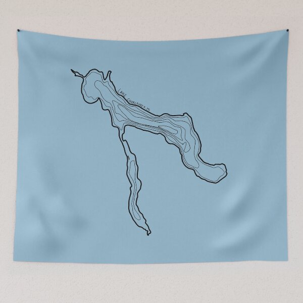 Item preview, Lake Charlevoix, Michigan Topography Map - Black designed and sold by The Water Nerd.