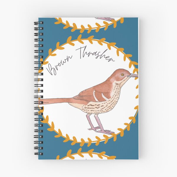 Item preview, Brown Thrasher bird species bird watercolor art logo designed and sold by TheWaterBirds.