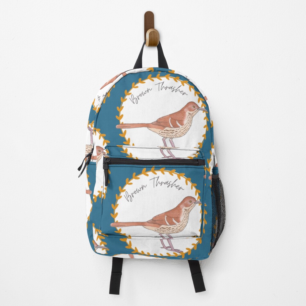 Brown Thrasher bird species bird watercolor art logo Backpack for Sale by  TheWaterBirds | Redbubble
