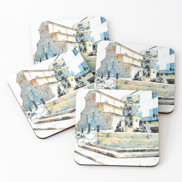 Item preview, Fountain and church designed and sold by Giuseppe Cocco.