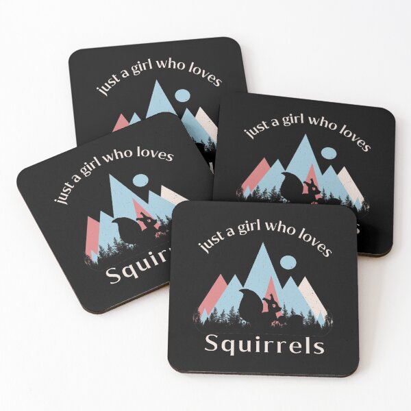 Item preview, Just a Girl Hwo Loves Squirrels , Retro Colorful  Design designed and sold by DESIGNNOUR.