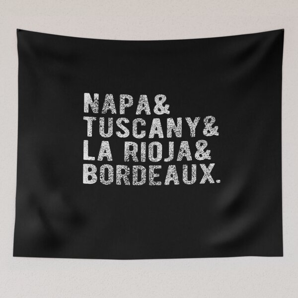 Item preview, Vintage Distressed Wine Regions Design: Napa, Tuscany, La Rioja, Bordeaux designed and sold by BFCC.