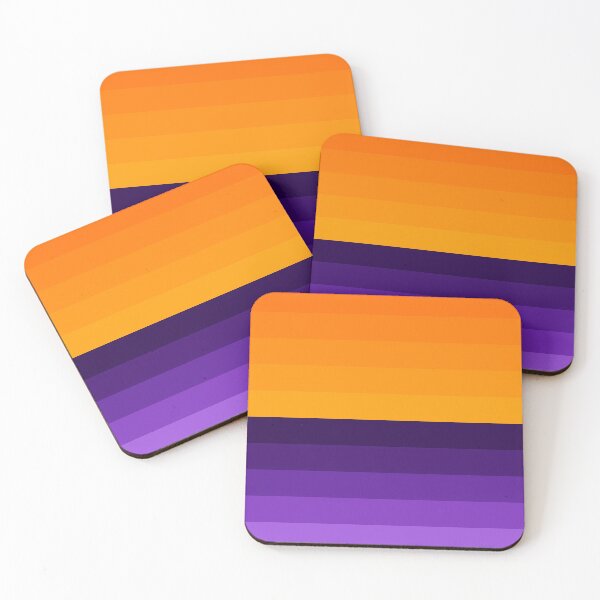 Item preview, Just Orange and purple fruity colors mono block stripes designed and sold by Thecolorschemer.