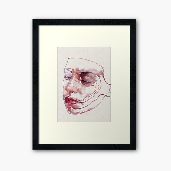 293 Signed Face Framed Art Print