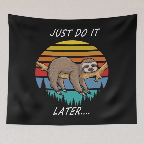 Item preview, Do It Later Funny Sleeping Sloth For Lazy Lazy Lover designed and sold by Jawadelqaoul.