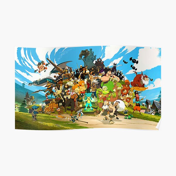 4K Todos los personajes de Wakfu Póster