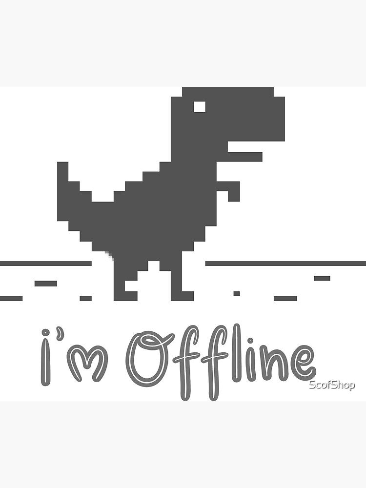 Chrome Dino – Offline T-Rex - Chrome Dinosaur - Magnet