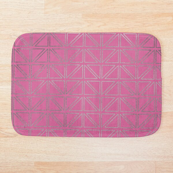 Item preview, Triangles Metallic Pink and Silver Pattern designed and sold by AMZ-Designs.