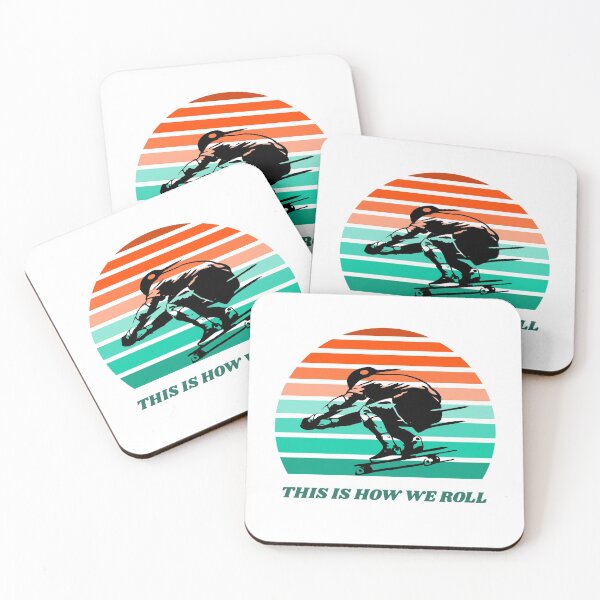 Item preview, This Is How We Roll Downhill Skateboarder designed and sold by Six Deers.
