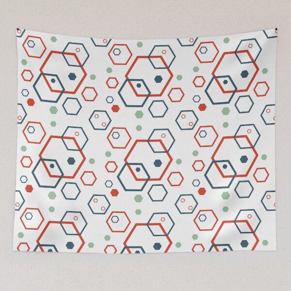 Item preview, Hexagon pattern designed and sold by InkTeeArt.