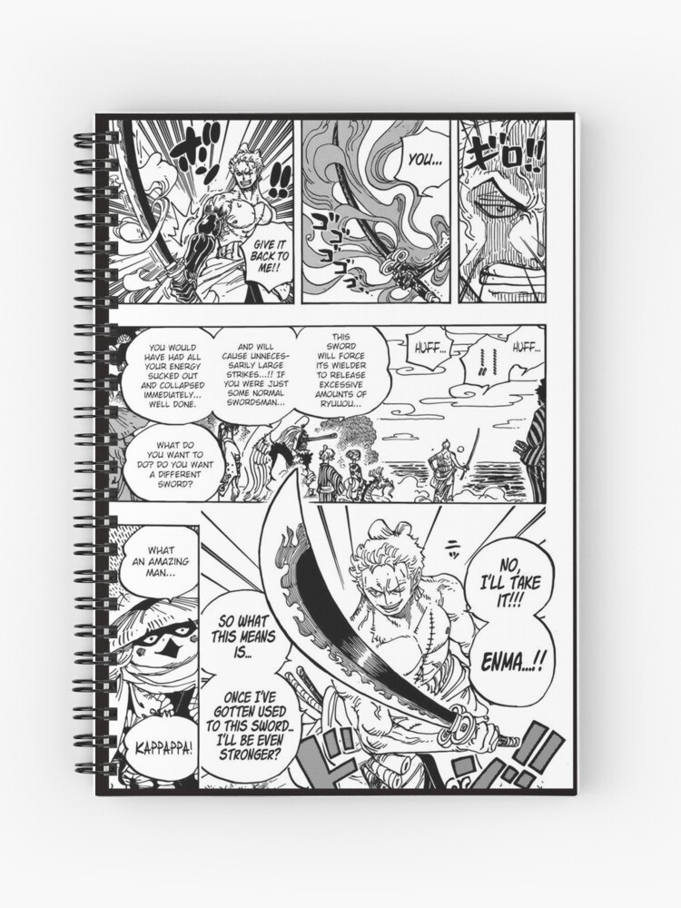 Zoro with Enma (Manga) Spiral Notebook for Sale by MangaPanels