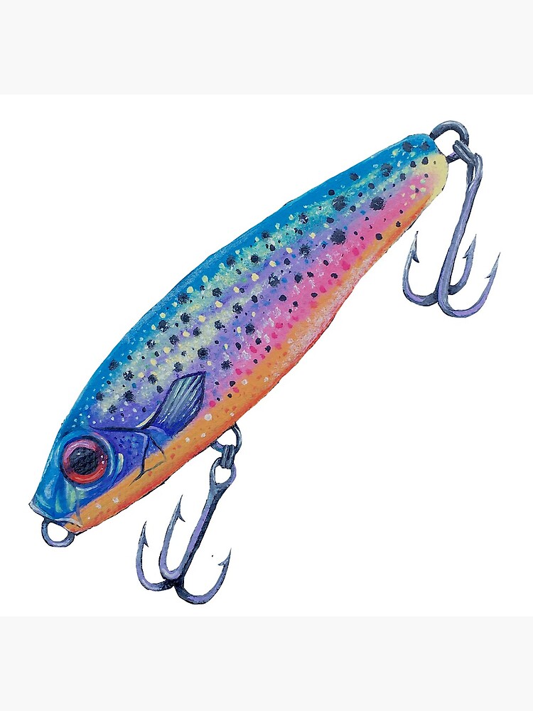 Colorful Fishing Lures and Hooks Poster