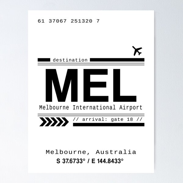 Item preview, Melbourne, Australia International Airport Print designed and sold by Leah Biernacki.