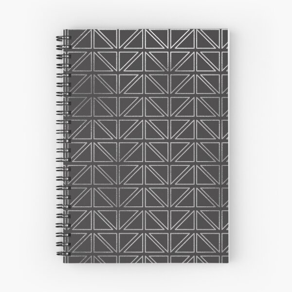 Item preview, Triangles Metallic Silver and Black Pattern designed and sold by AMZ-Designs.