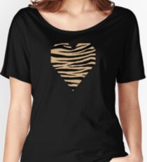 0081 Burlywood Tiger Women's Relaxed Fit T-Shirt