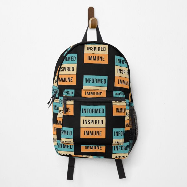 Item preview, Informed Inspired Immune – Retro Minimalist Proudly Vaccinated Immunization Vax designed and sold by The Green Corner.