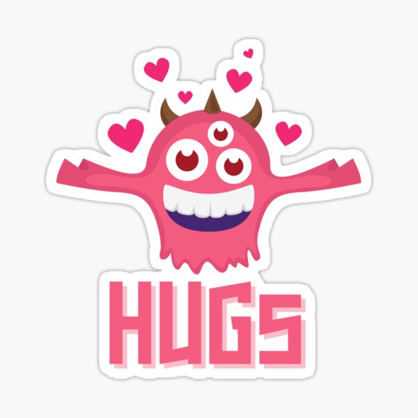 Hugs funny Original Epic Gift Gift Idea For Birthday Mother's Father's Day For People Women Men boyfriend girlfriend friends besty Sticker
