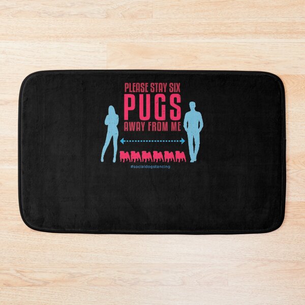 Item preview, Pug Dog Social Distancing Guide designed and sold by HenningMadsen.