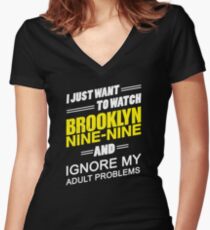 Ignore My Adult Problems.. Women's Fitted V-Neck T-Shirt