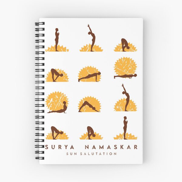 Item preview, Surya Namaskar Sun Salutation - 12 Powerful Yoga Poses designed and sold by Ilustra Ideia.