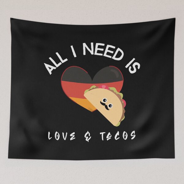 Item preview, All I Need Is Love and Tacos Valentine Tshirt  designed and sold by DiscGolfTees.