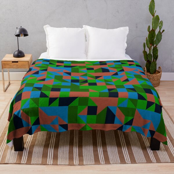 Item preview, Blue and Green Tiles and Triangles designed and sold by beocca.