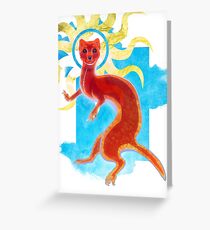 Enlightenment Weasel Greeting Card