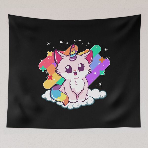 Item preview, Cute Unicorn Cat Adorable Magical Rainbow Kitty designed and sold by perfectpresents.