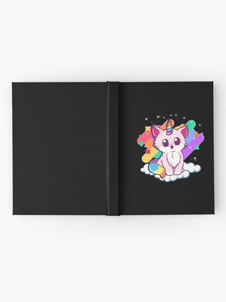 Cute Unicorn Cat Adorable Magical Rainbow Kitty Hardcover Journal