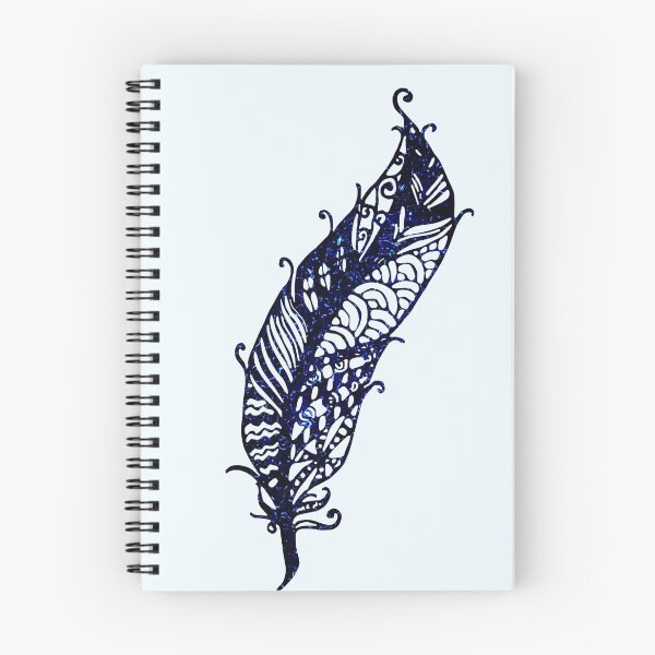 Item preview, dark blue abstract feather designed and sold by wiwiart.
