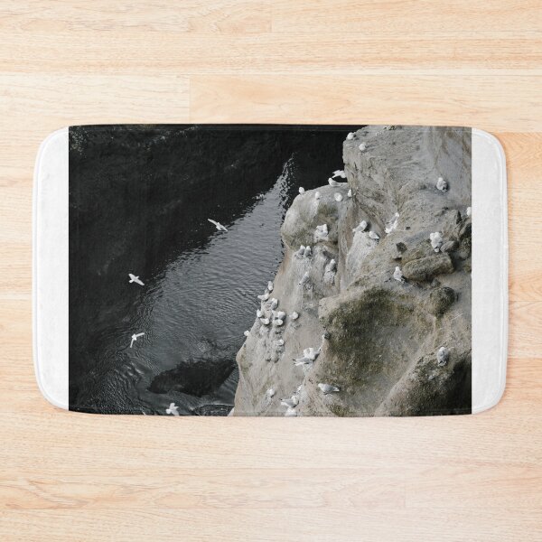 Item preview, Rocky cliff with colony of birds on coast designed and sold by Lallz-Comforter.