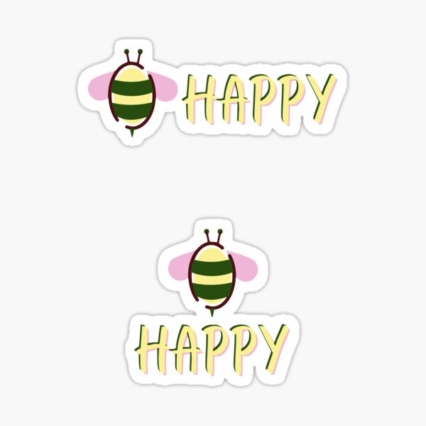 Bee Happy Sticker