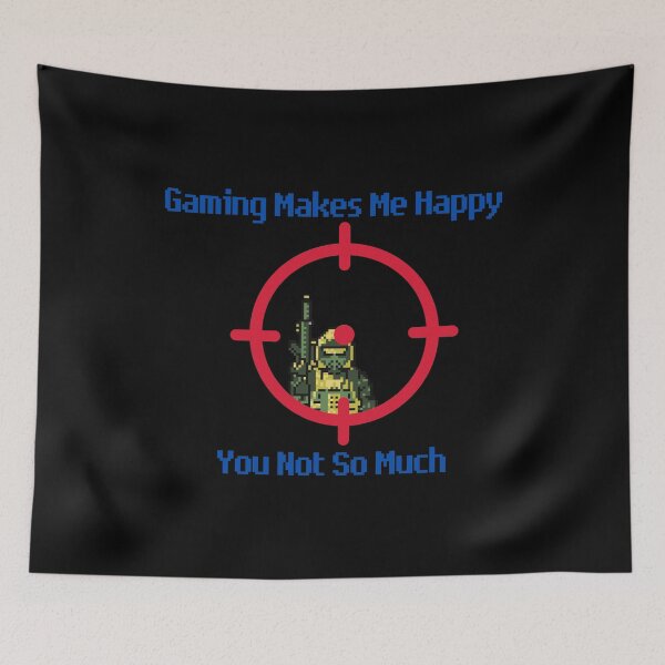 Item preview, Gaming makes me happy, you not so much - Headshot!! - Funny Text designed and sold by DrawingBoard.
